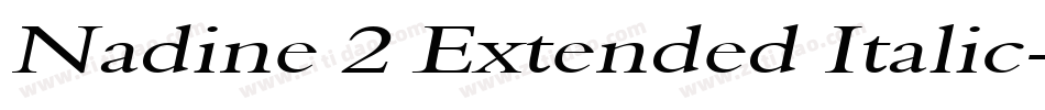 Nadine 2 Extended Italic字体转换